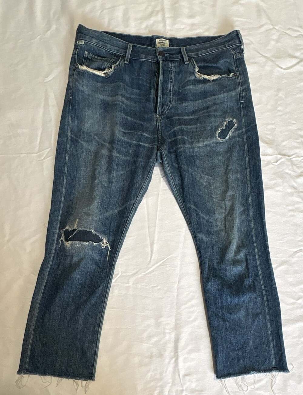 Citizens of Humanity Distressed Premium Vintage Blue Denim Jeans